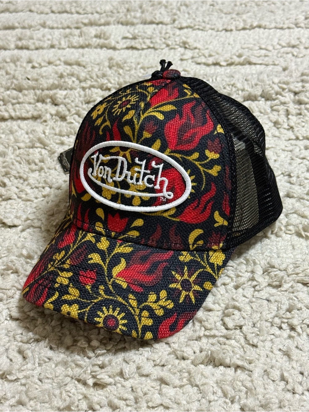 New unisex VON DUTCH Burnbloom Trucker Hat